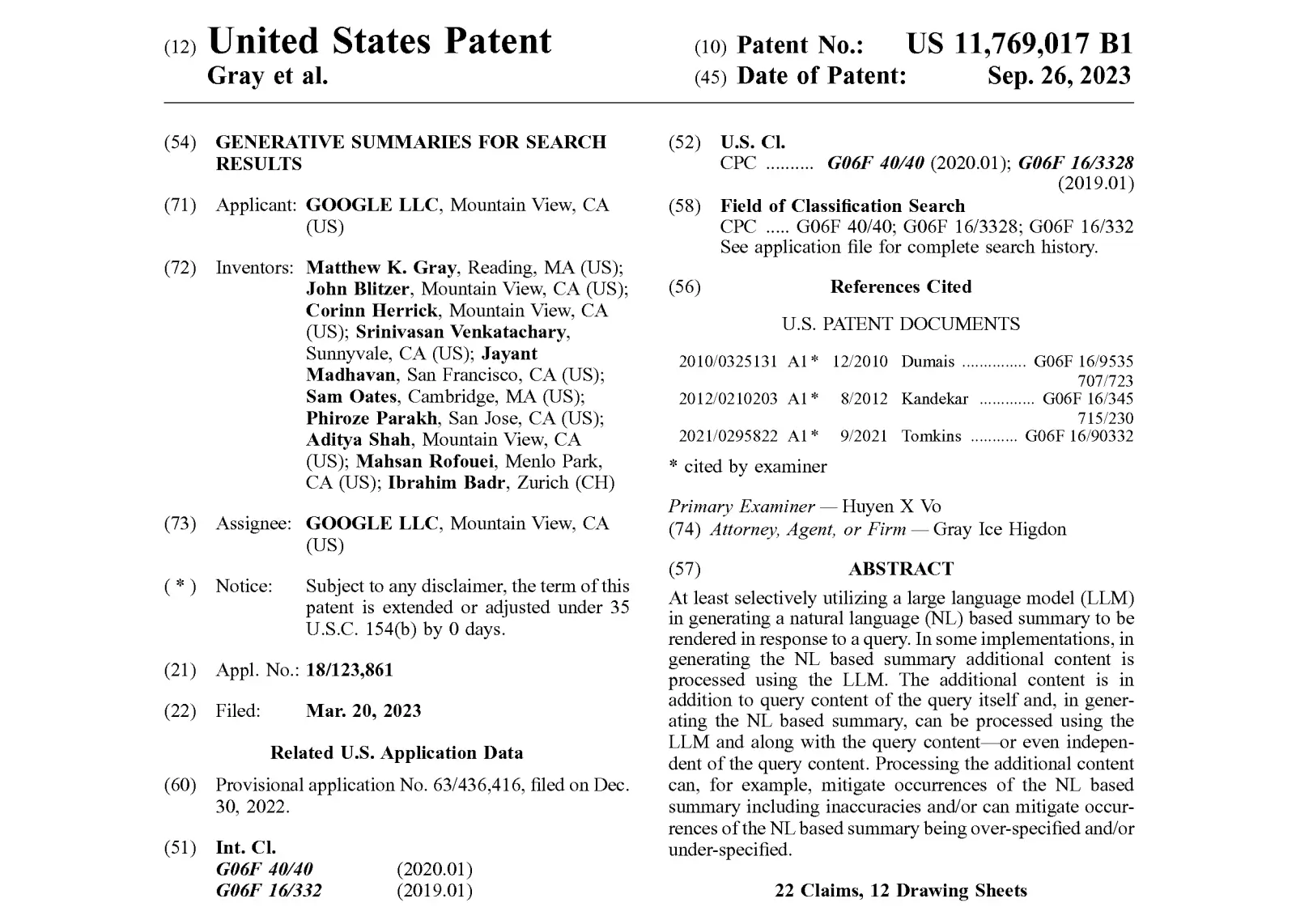 Optimizing for AIOs based on Google’s “Generative Summaries for Search Results” patent.